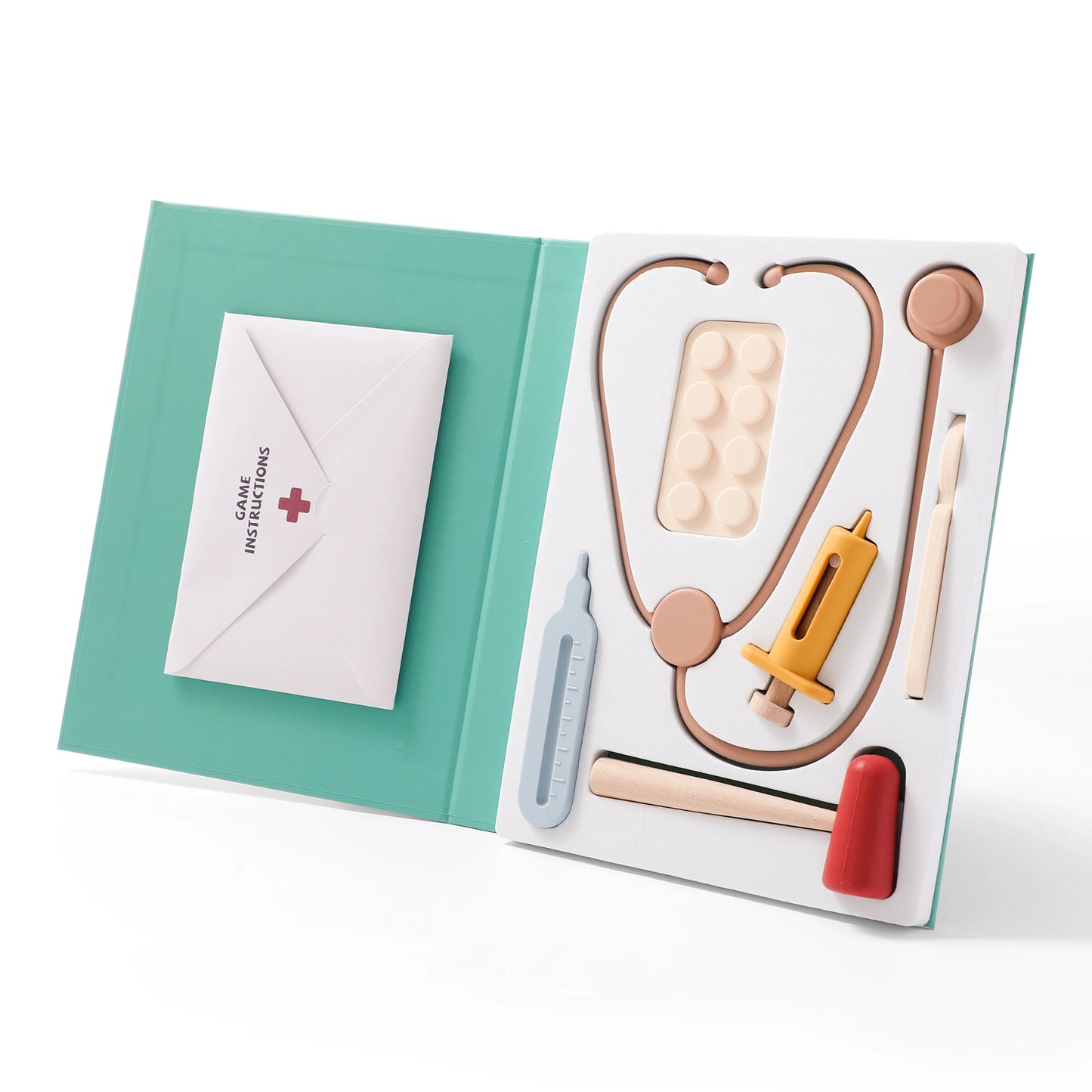 Pretend Play Doctor Kit – Montessori Medical Toy Set with Care Cards
