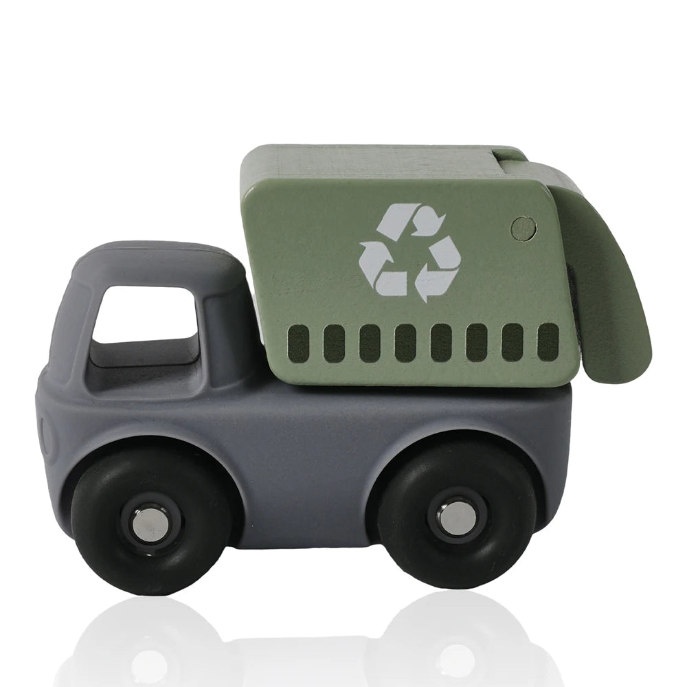 Montessori Toddler Trucks – Silicone Vehicles with Mix & Match Carriages