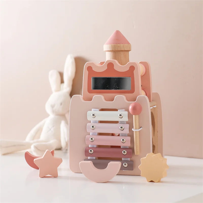 Wooden Montessori Educational Castle - Toddler Fine Motor Learning Toy