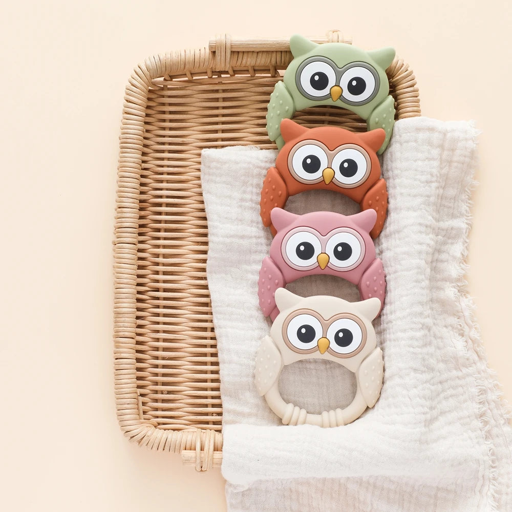 Owl Silicone Teether for Babies – BPA-Free, Food-Grade Teether