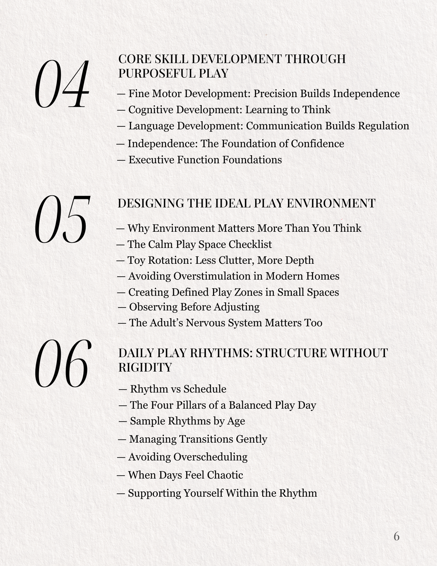 The First Three Years Play Guide