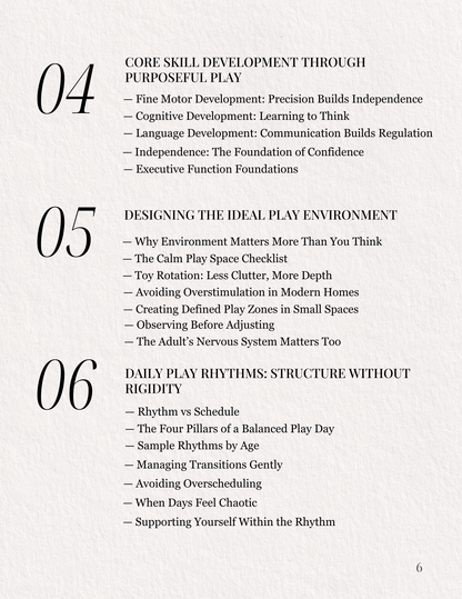 The First Three Years Play Guide