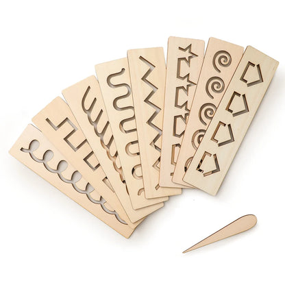Wooden Alphabet & Number Tracing Boards – Montessori Fine Motor Toy for Kids