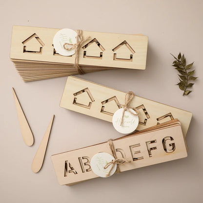 Wooden Alphabet & Number Tracing Boards – Montessori Fine Motor Toy for Kids