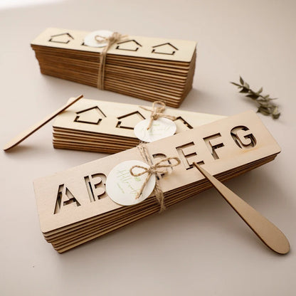 Wooden Alphabet & Number Tracing Boards – Montessori Fine Motor Toy for Kids