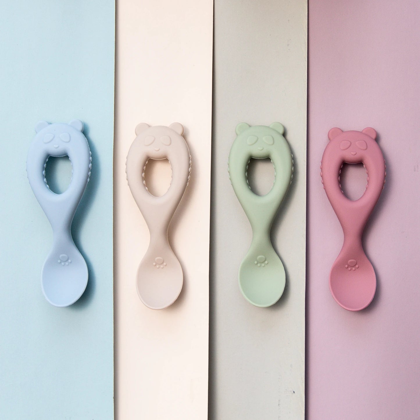 Baby Training Spoon with Teether Grip – Food-Grade Silicone Utensil for Babies
