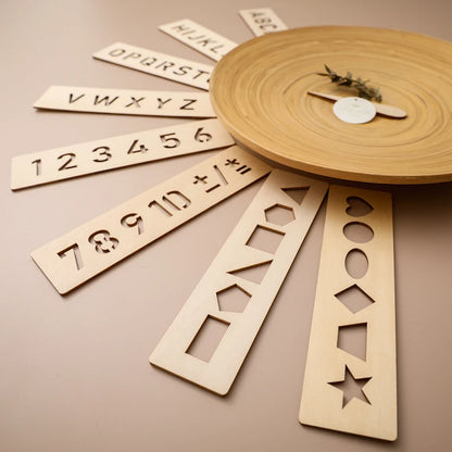 Wooden Alphabet & Number Tracing Boards – Montessori Fine Motor Toy for Kids