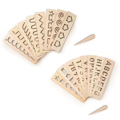 Wooden Alphabet & Number Tracing Boards – Montessori Fine Motor Toy for Kids