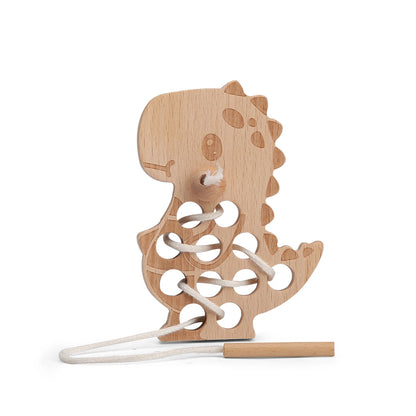 Wooden Animal Lacing Toys – Montessori Fine Motor Skill Set fo School Preparation