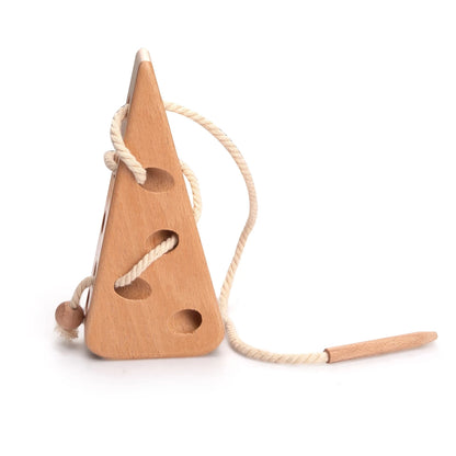 Wooden Animal Lacing Toys – Montessori Fine Motor Skill Set fo School Preparation