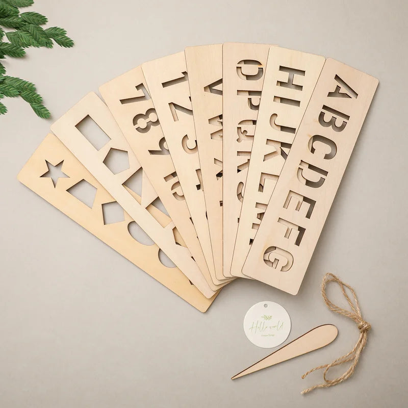 Wooden Alphabet & Number Tracing Boards – Montessori Fine Motor Toy for Kids
