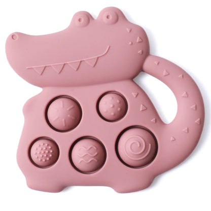 Crocodile Silicone Sensory Toy for Babies – Tactile Fidget & Teether