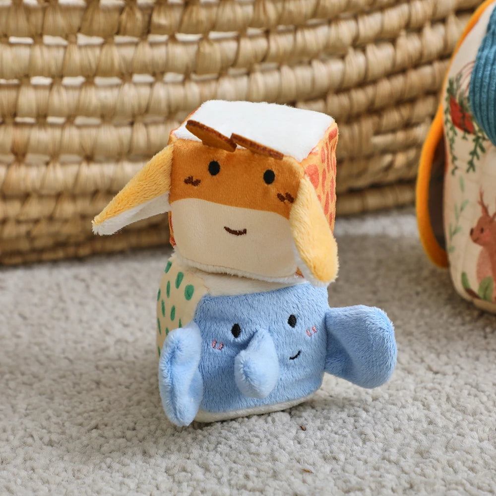 Plush Barn Toy Set with Soft Animals – Montessori Baby Learning Toy