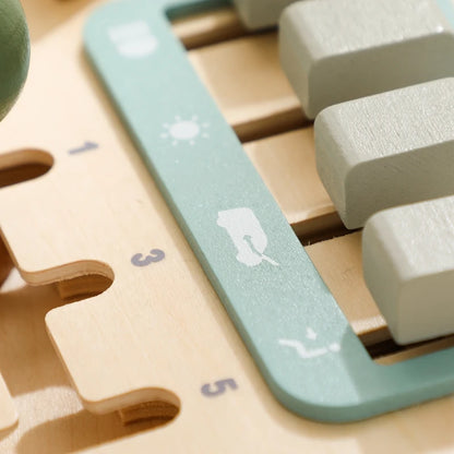 Wooden Car Dashboard Busy Board – Montessori Driving Toy for Toddlers