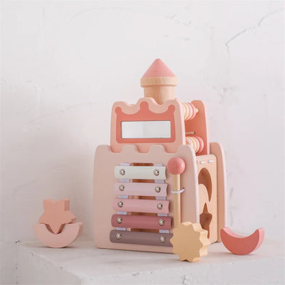Wooden Montessori Educational Castle - Toddler Fine Motor Learning Toy