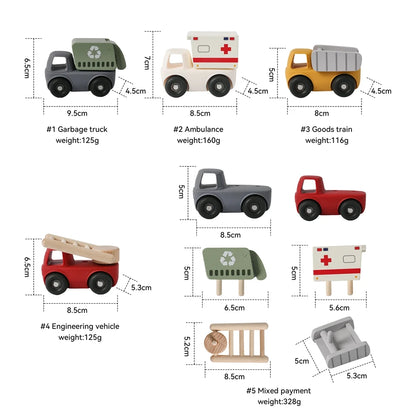 Montessori Toddler Trucks – Silicone Vehicles with Mix & Match Carriages