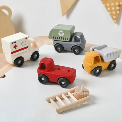 Montessori Toddler Trucks – Silicone Vehicles with Mix & Match Carriages