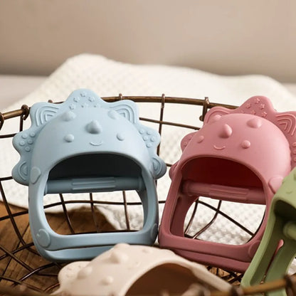 Silicone Teether for Babies – BPA-Free, Textured, Easy Grip Teething Toy