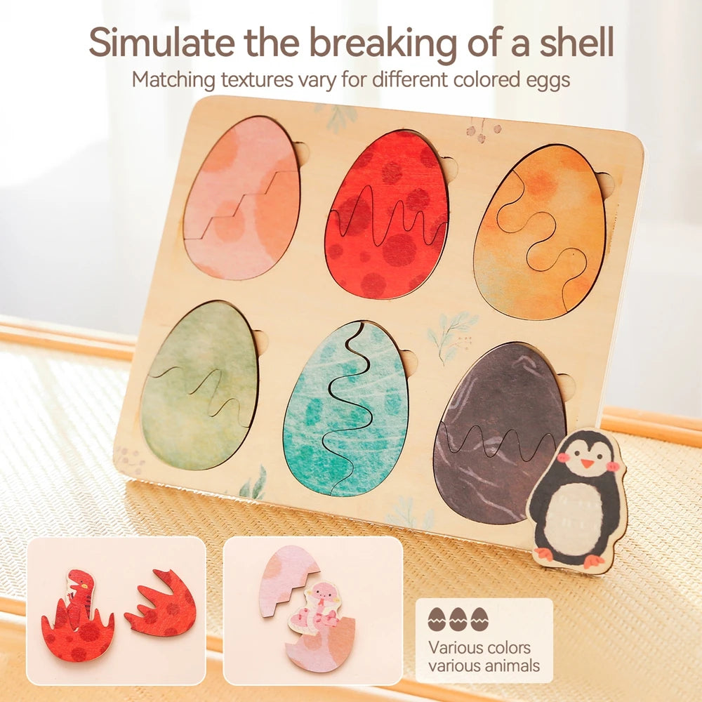 Montessori Wooden Animal & Vehicle Puzzle Set