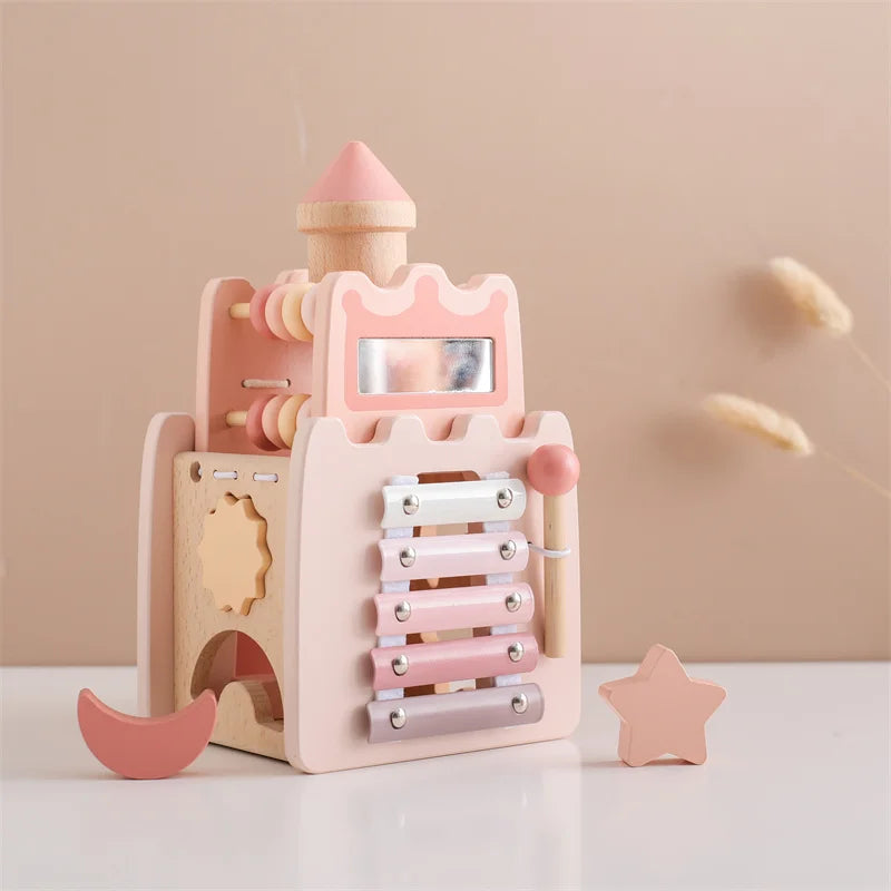 Wooden Montessori Educational Castle - Toddler Fine Motor Learning Toy