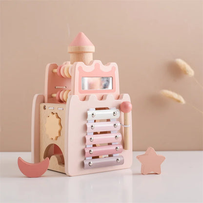 Wooden Montessori Educational Castle - Toddler Fine Motor Learning Toy