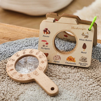 Wooden Flower & Leaf Discovery Set for Kids – Montessori Nature Exploration Toy