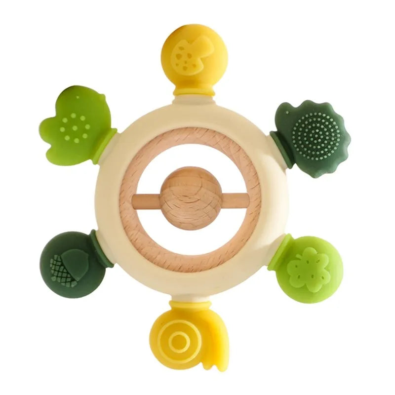 Silicone Teether for Babies – BPA-Free, Textured, Easy Grip Teething Toy