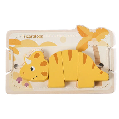 Wooden Dinosaur Lacing Puzzle – Montessori Fine Motor Toy for Toddlers