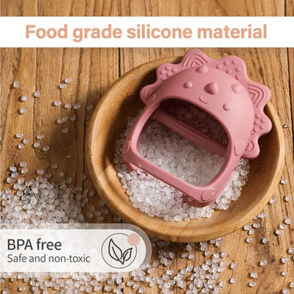 Silicone Teether for Babies – BPA-Free, Textured, Easy Grip Teething Toy