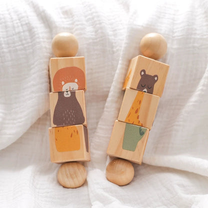 Montessori Wooden Rotating Animal Rattle – Early Learning Sensory Toy for Babies & Toddlers