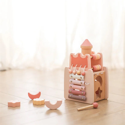 Wooden Montessori Educational Castle - Toddler Fine Motor Learning Toy