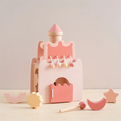 Wooden Montessori Educational Castle - Toddler Fine Motor Learning Toy