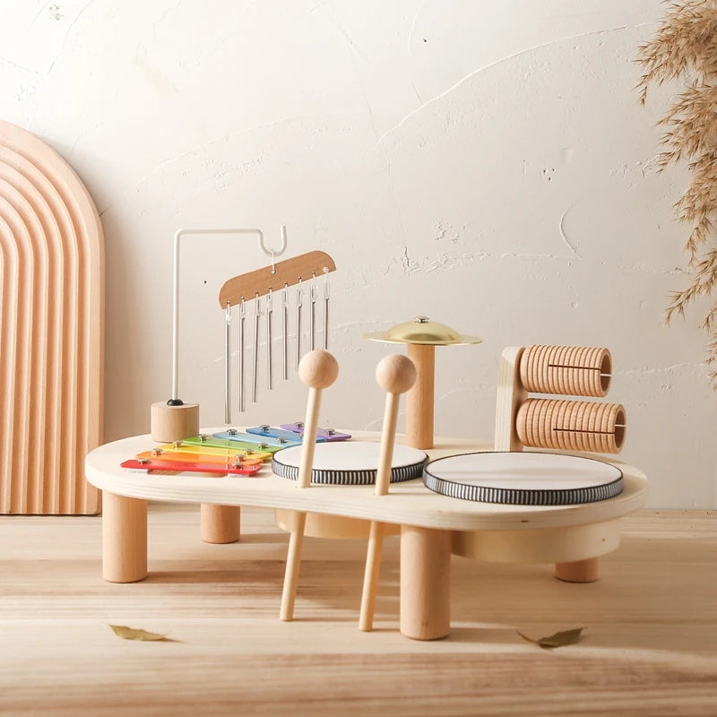 Montessori Wooden Music Set – Toddler Rhythm & Sound Toy for Early Learning