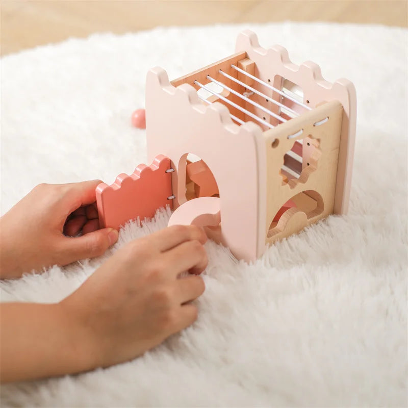 Wooden Montessori Educational Castle - Toddler Fine Motor Learning Toy