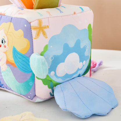 Mermaid Sensory Activity Box – Plush Baby Learning Cube