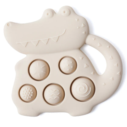 Crocodile Silicone Sensory Toy for Babies – Tactile Fidget & Teether