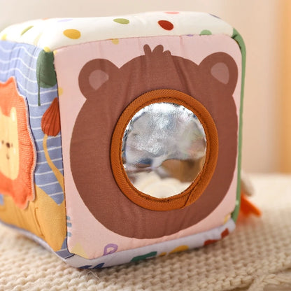 Animal Sensory Activity Box – Plush Baby Learning Cube