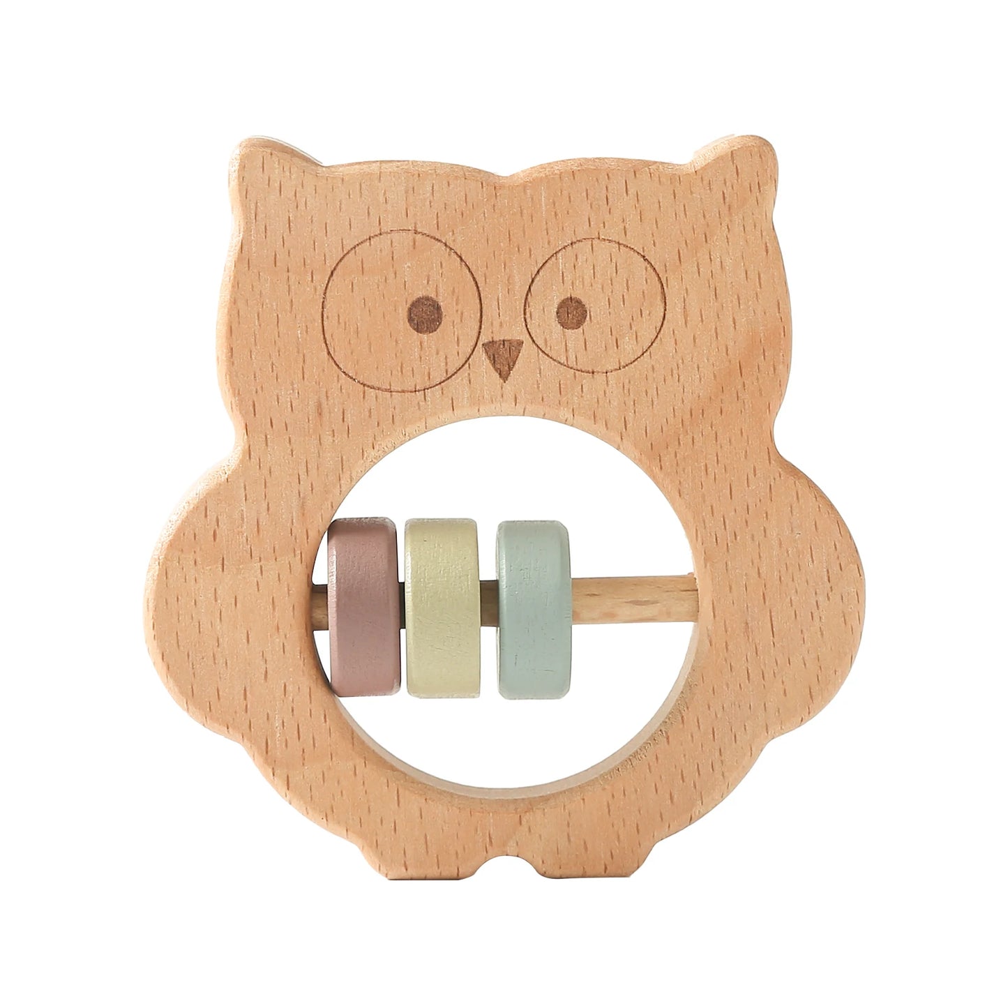 Wooden Montessori Animal Rattle