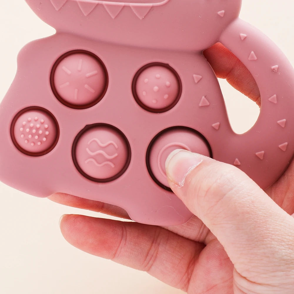 Crocodile Silicone Sensory Toy for Babies – Tactile Fidget & Teether