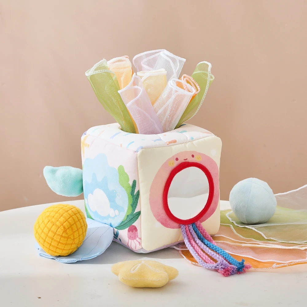 Mermaid Sensory Activity Box – Plush Baby Learning Cube