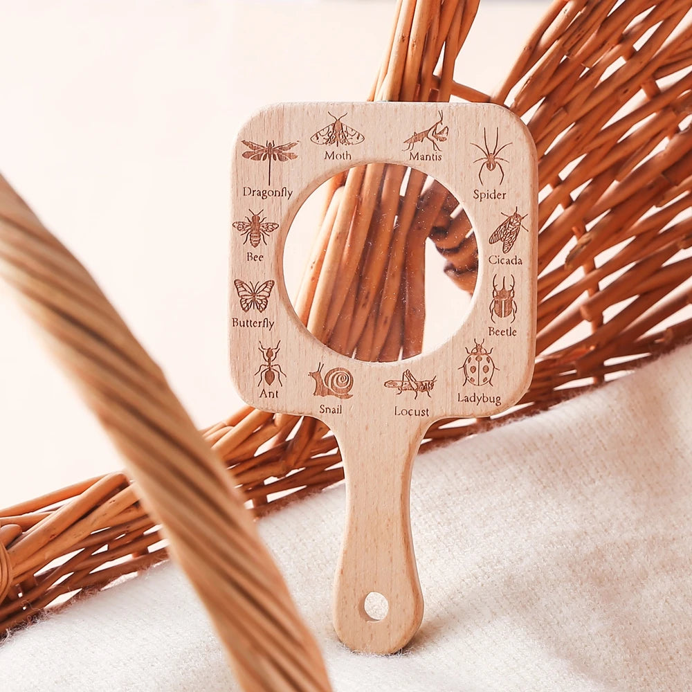 Wooden Flower & Leaf Discovery Set for Kids – Montessori Nature Exploration Toy