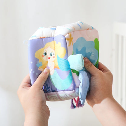 Mermaid Sensory Activity Box – Plush Baby Learning Cube