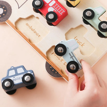 3D Montessori Wooden Vehicle Puzzle