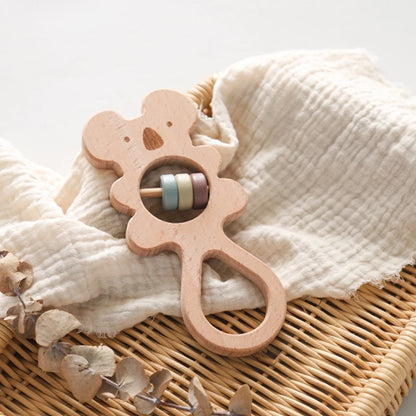 Wooden Montessori Animal Rattle
