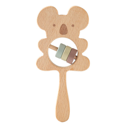 Wooden Montessori Animal Rattle