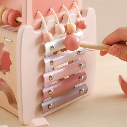 Wooden Montessori Educational Castle - Toddler Fine Motor Learning Toy
