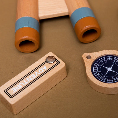 Montessori Wooden Adventure Kids Toy Set – Camera, Compass, Binoculars & More