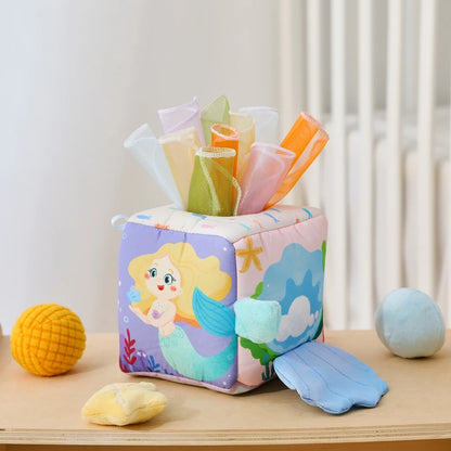 Mermaid Sensory Activity Box – Plush Baby Learning Cube