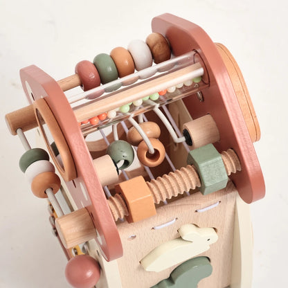 Wooden Mushroom Toy for Toddlers – Montessori Activity Cube
