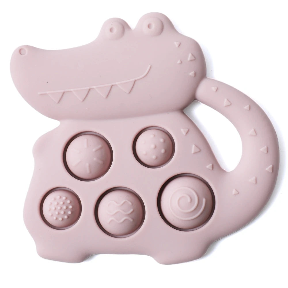 Crocodile Silicone Sensory Toy for Babies – Tactile Fidget & Teether